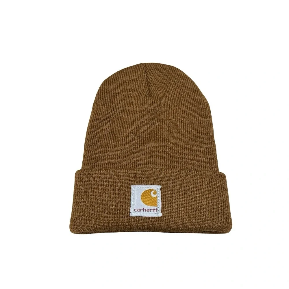 Carhartt Unisex Toddler Cuffed Beanie Cap Brown USA Made Measures 6